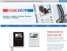 Tablet Screenshot of datacall.no